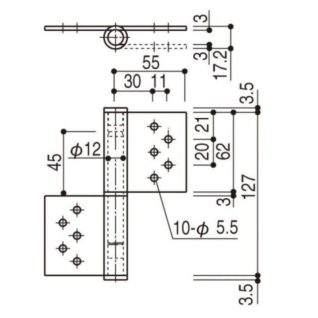 丁番 / 1個入り HH-3K-13198 / HH-3K-13199 交換用 部品 YKK AP