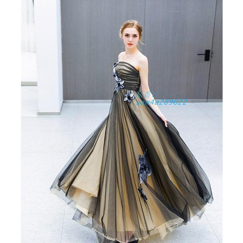 ドレス ベアトップ ング イブニングドレス 安い パーティードレス ロングドレス 演奏会 結婚式 フォーマル カクテルドレス 花嫁 二次会 am4a289022
