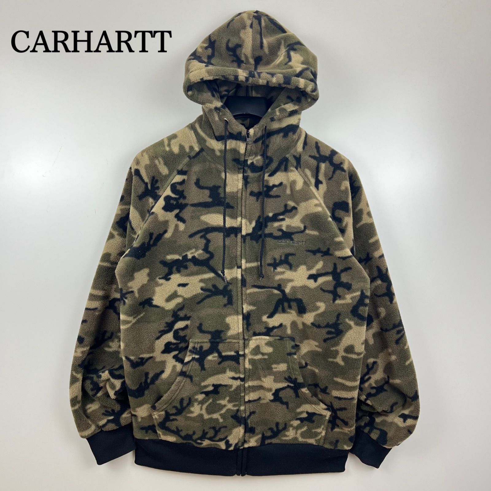 CARHARTT 00s A&T archive camo fleece zip hoodie L カーハート