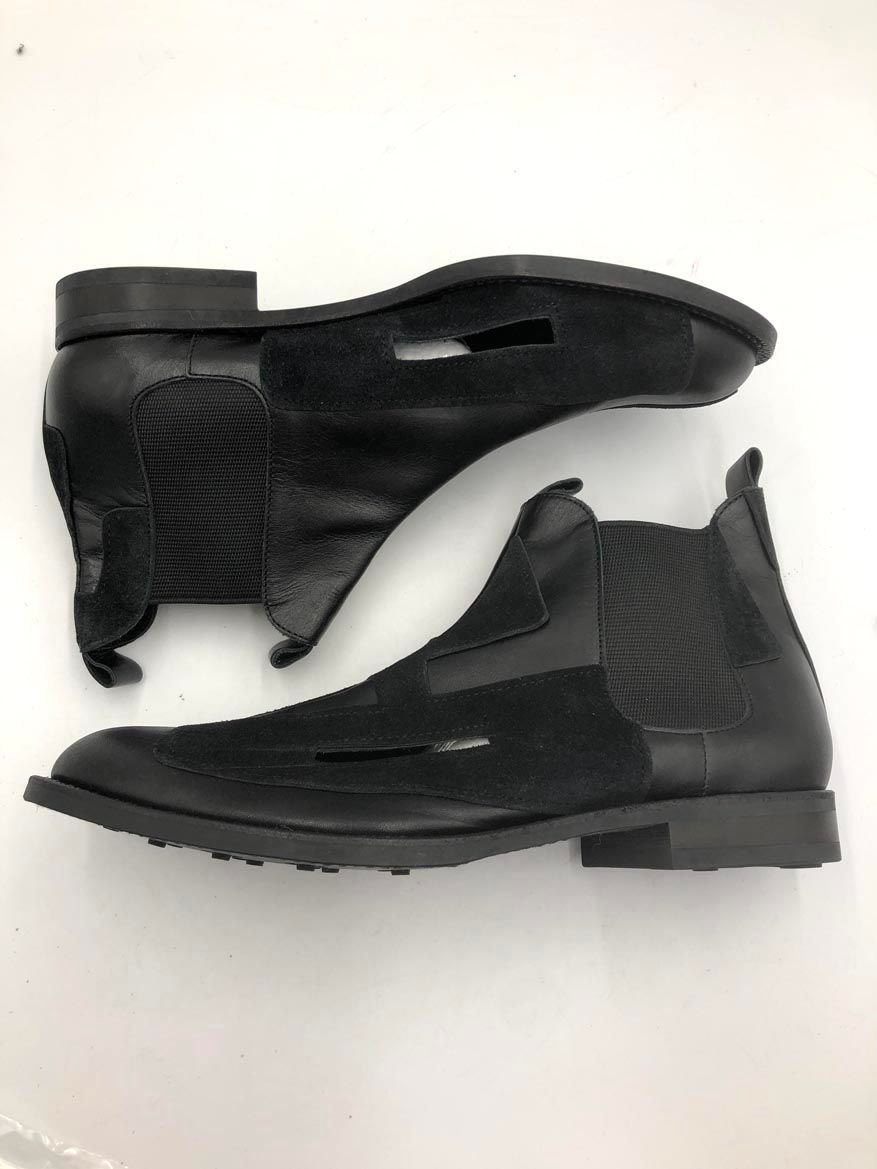 COMME des GARCONS HOMME PLUS コムデギャルソンオムプリュス 日本製 レザー サイドゴア ブーツ size27cm|黒 ◆ ◎メンズ