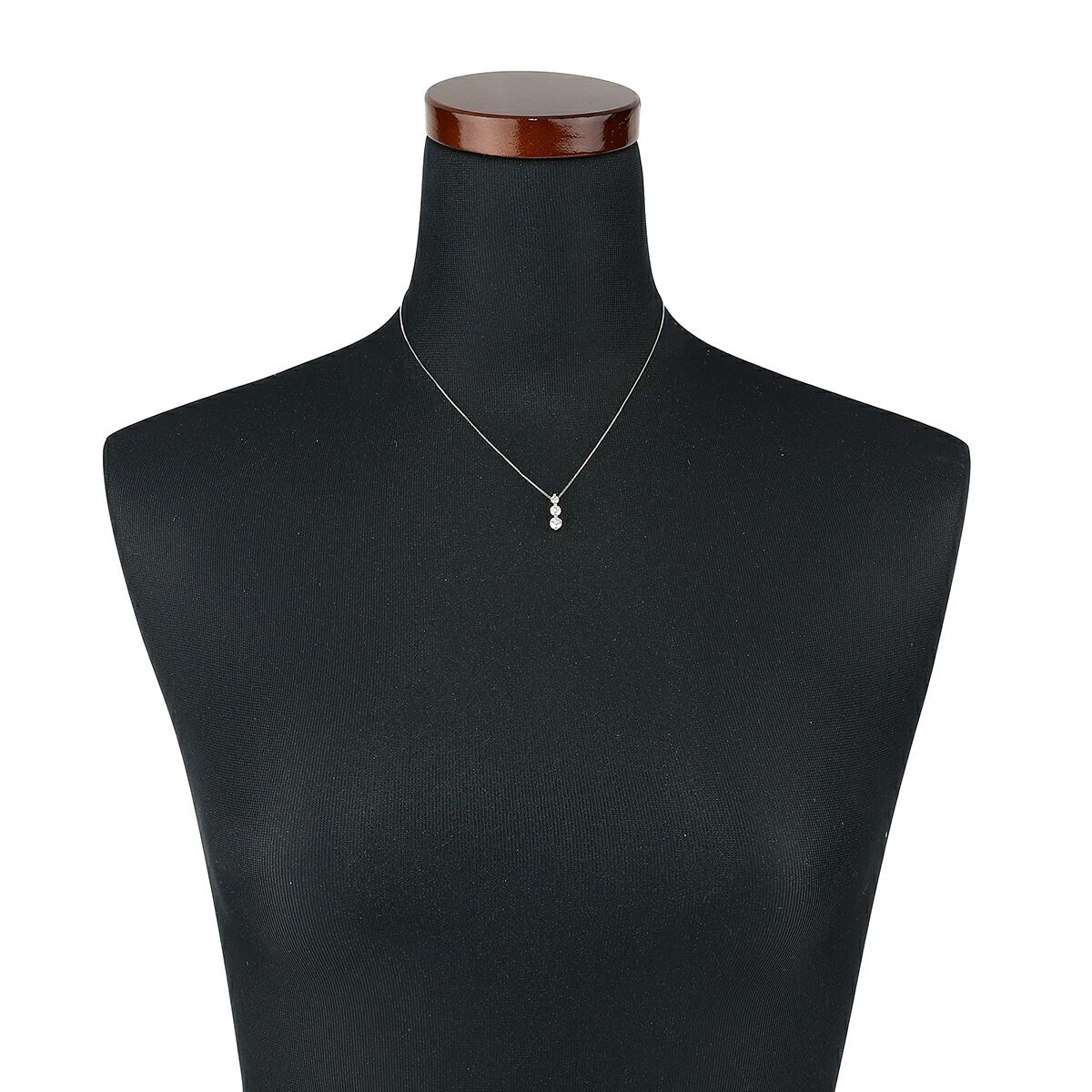 Iラインネックレス ダイヤモンド 0.70ct Pt900 中古 プレラブド 返品OK  