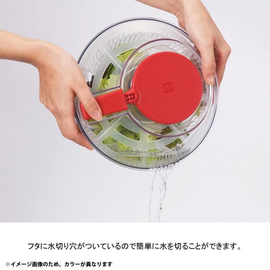 ワールドクリエイト サラダスピナー 小さめ 洗いやすい 野菜水切り器 ミニ 日本製 ブラック ViV 径21&times;H14cm Sサイズ 麺 サラダ