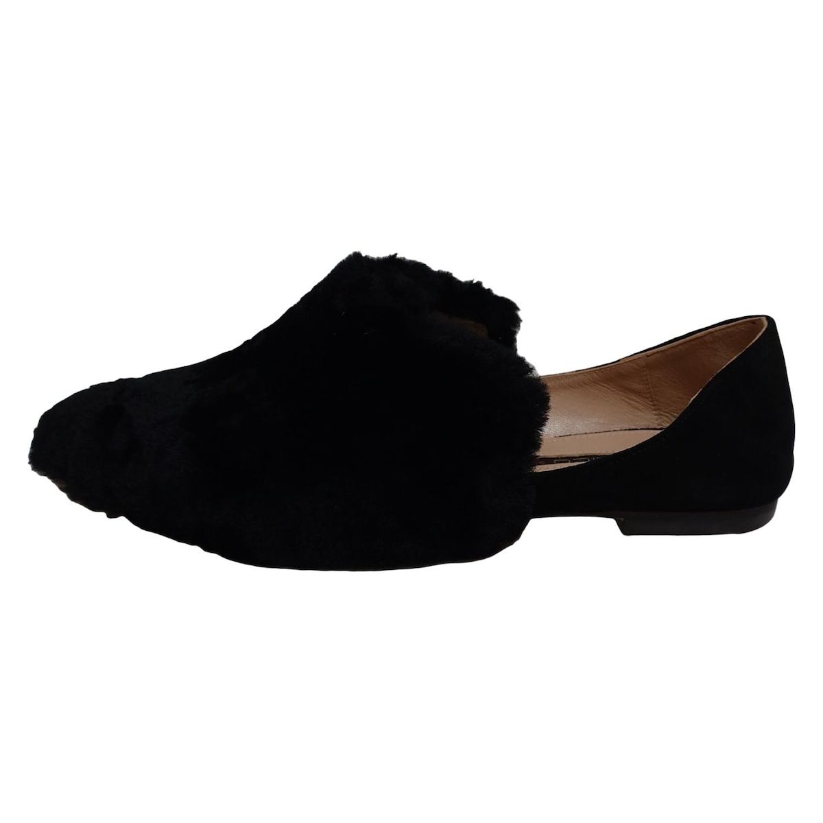 PELLICO ペリーコ フラットシューズ 38 レディース - 黒 SUNNY ムートン