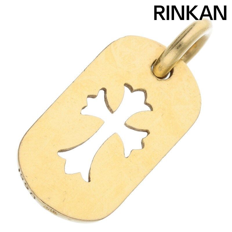 クロムハーツ  22K SMALL DOGTAG スモールドッグタグ ゴールドネックレストップ メンズ SMALL