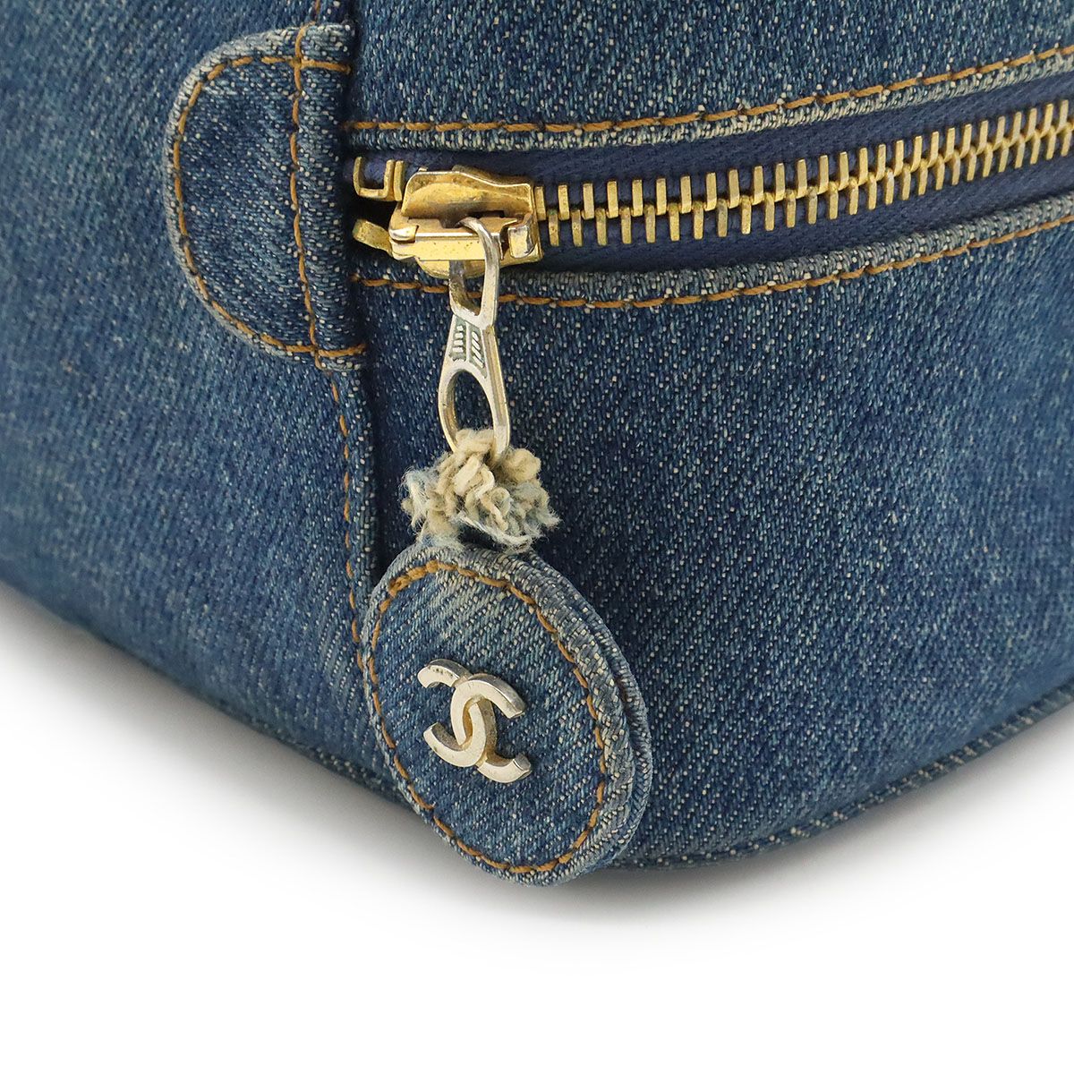 美品 CHANEL コスメポーチ デニム ゴールド金具 デカココ 2番台 楽天市場】CHANEL シャネル ココマーク デニム バニティバッグ