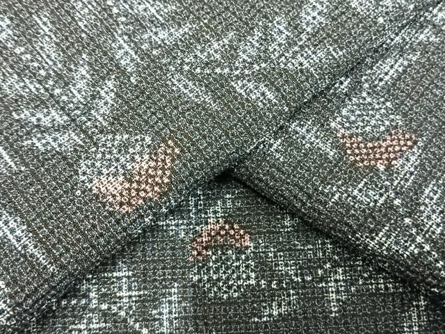 平和屋着物▽小紋 単衣 草花文 AAAV2784fy