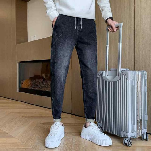 秋冬 コーデ メンズ  服 シンプル ファッション オシャレ 大人 かっこいい 大きいサイズ ストリート 紳士服 春 ジーンズ スリムフィット カジュアル 九分丈 パンツ ハイエンド