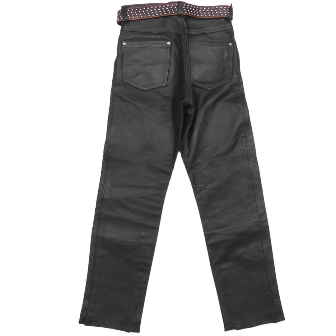 アメリカ製 レザーパンツ 本革 Schott ショット W30 黒 HH8942