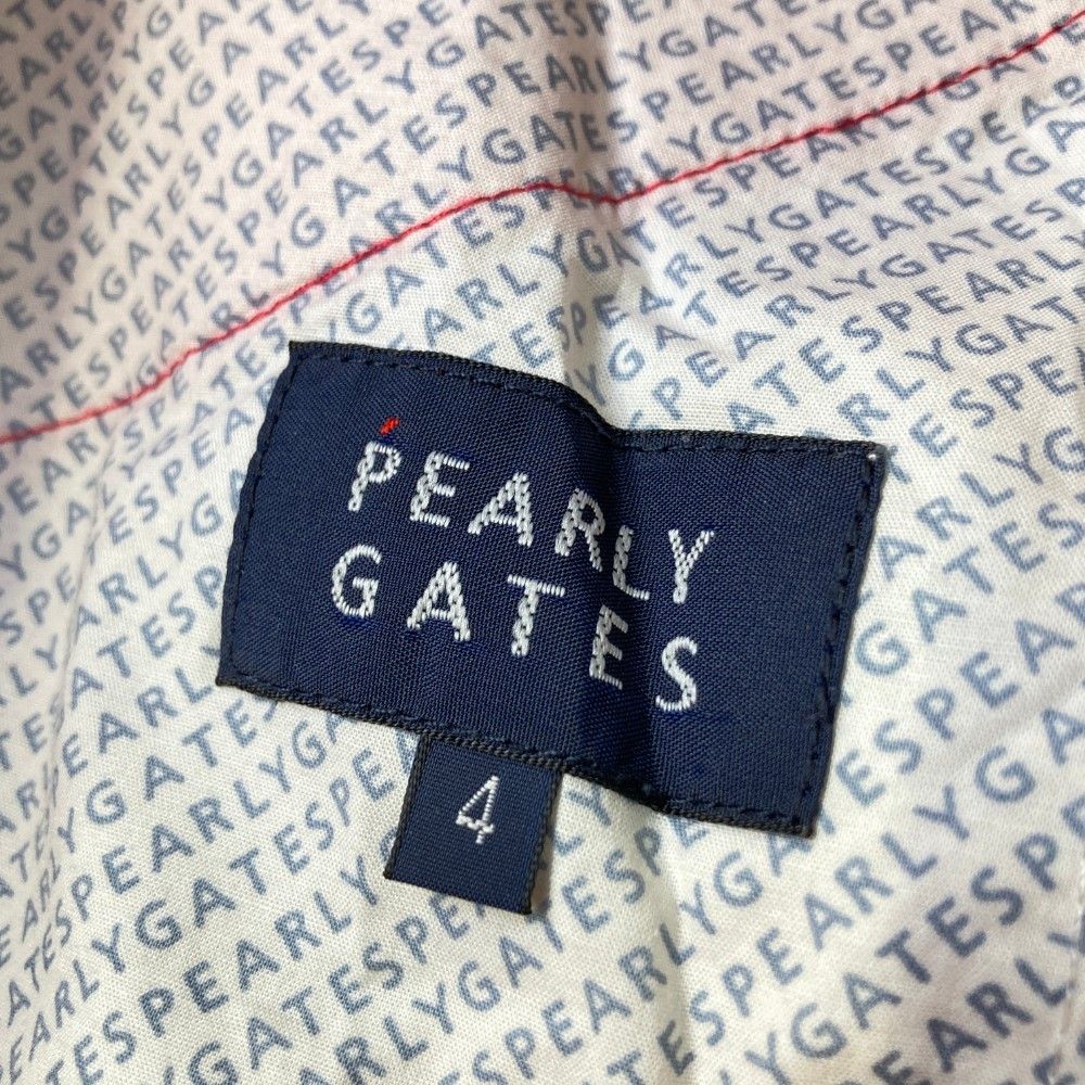 サイズ：4 PEARLY GATES パーリーゲイツ ストレッチパンツ 総柄 レッド