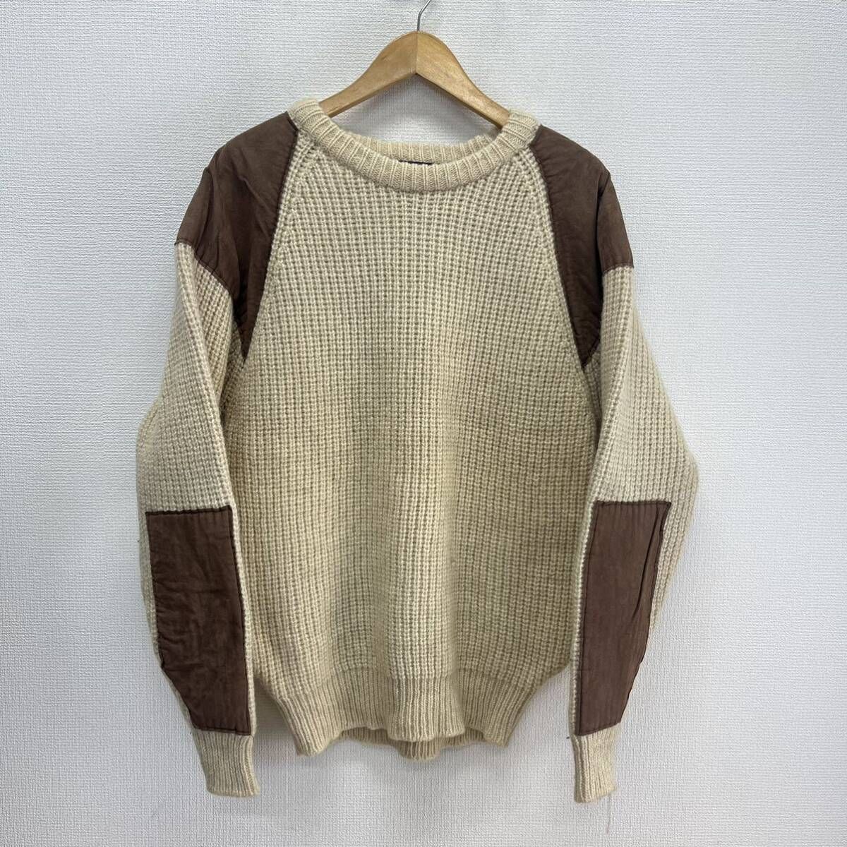 CHAPS RALPH LAUREN チャップス ラルフローレン 90s ヨーク切替 クルーネック ニット セーター ウール L 10118317