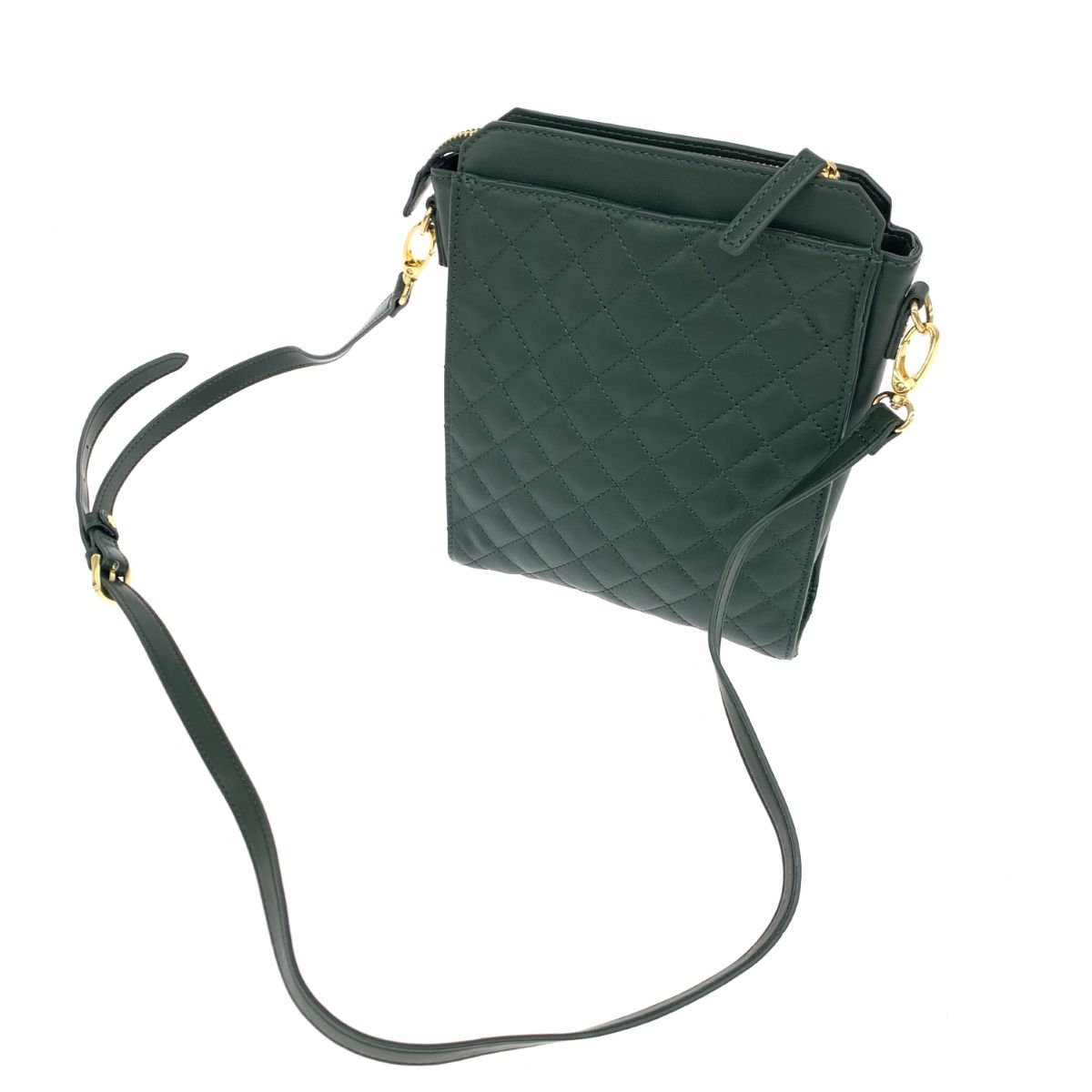 美品 LA BAGAGERIE ラバガジェリー ショルダーバッグ グリーン シープ 