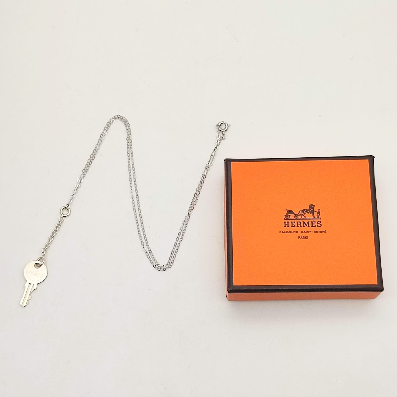 美品】エルメス HERMES キーモチーフ 鍵 ネックレストップ チャーム 