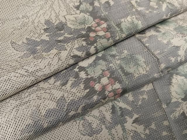 平和屋着物●本場大島紬 一元7マルキ 総絣 葡萄間道 正絹 AABC6809ph