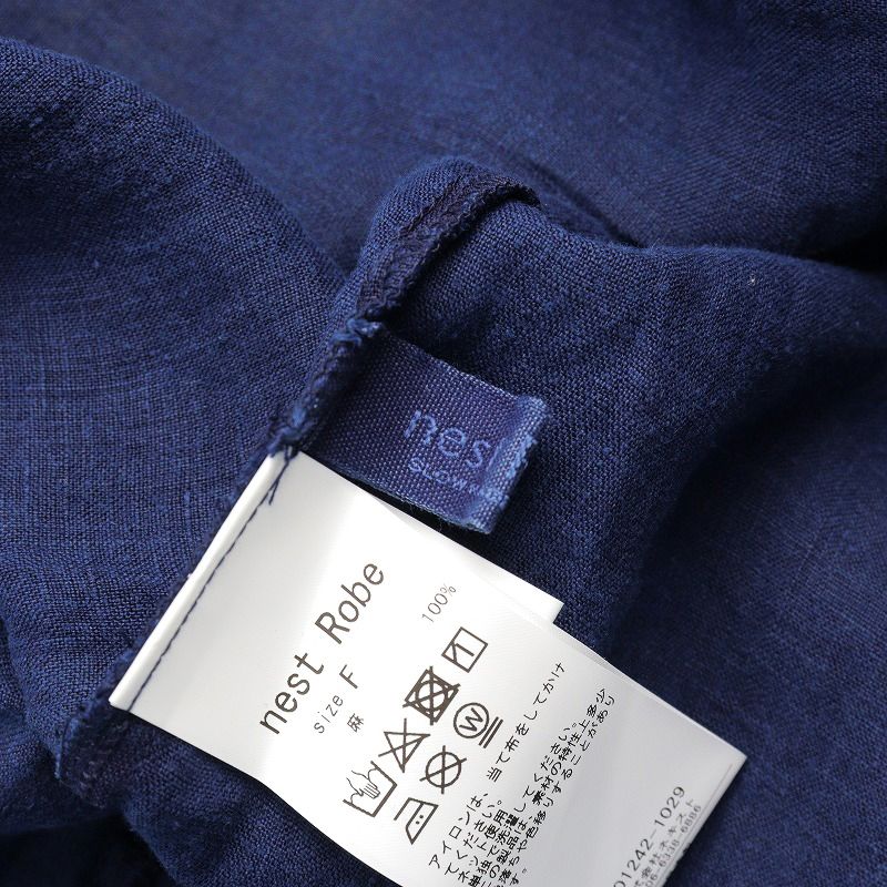 2024SS ネストローブ nest Robe リネンインディゴ墨染め2way