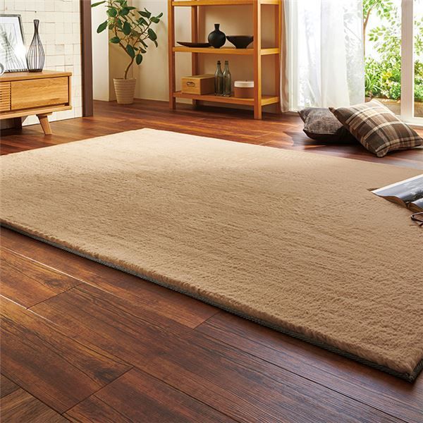 ラビットファータッチ ラグマット/絨毯 【約230×330cm 長方形 ブラウン