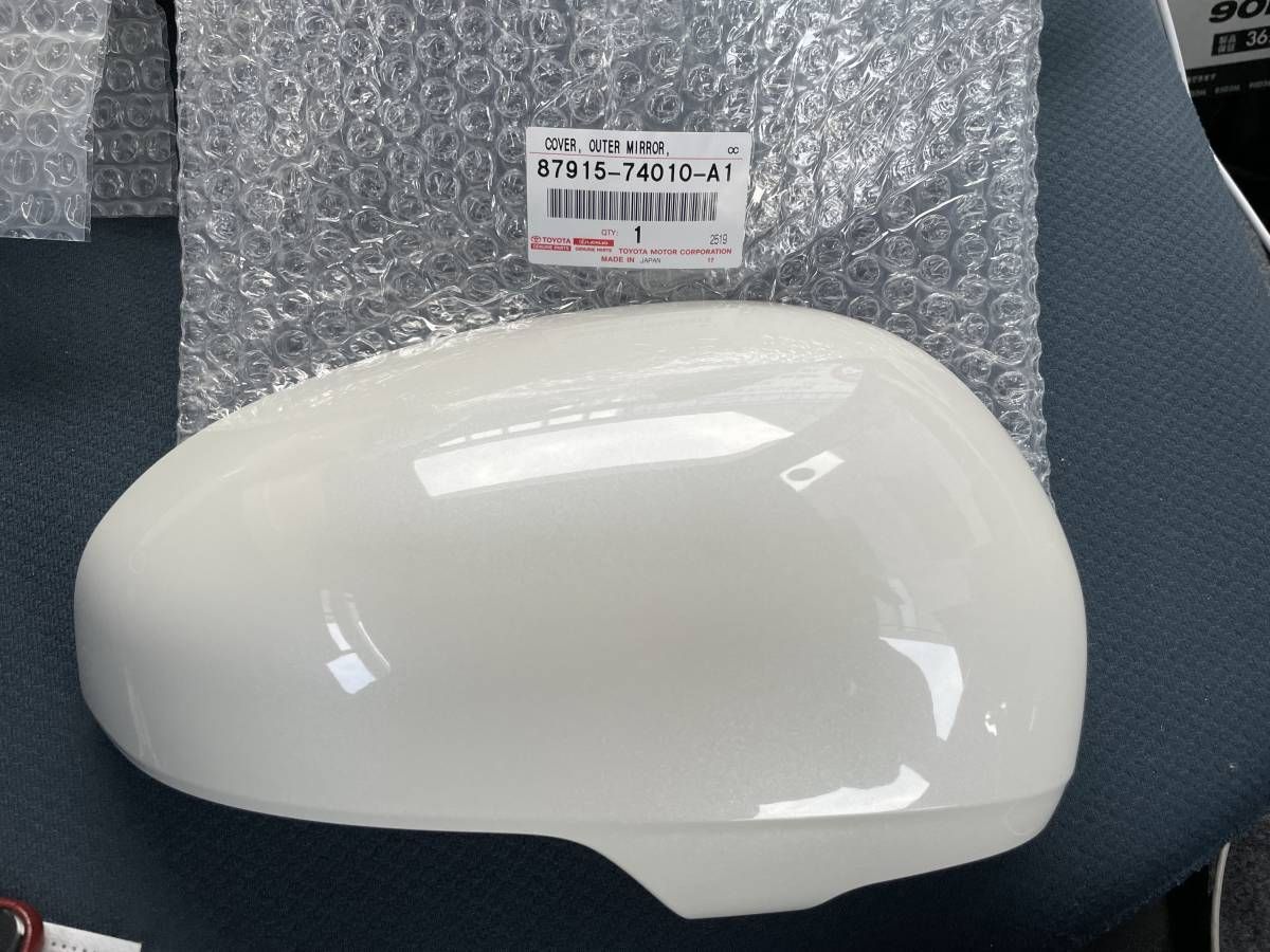 WISH ウィッシュ ZGE20 ZGE22 ZGE25 右ドアミラーカバー ホワイトパール 070