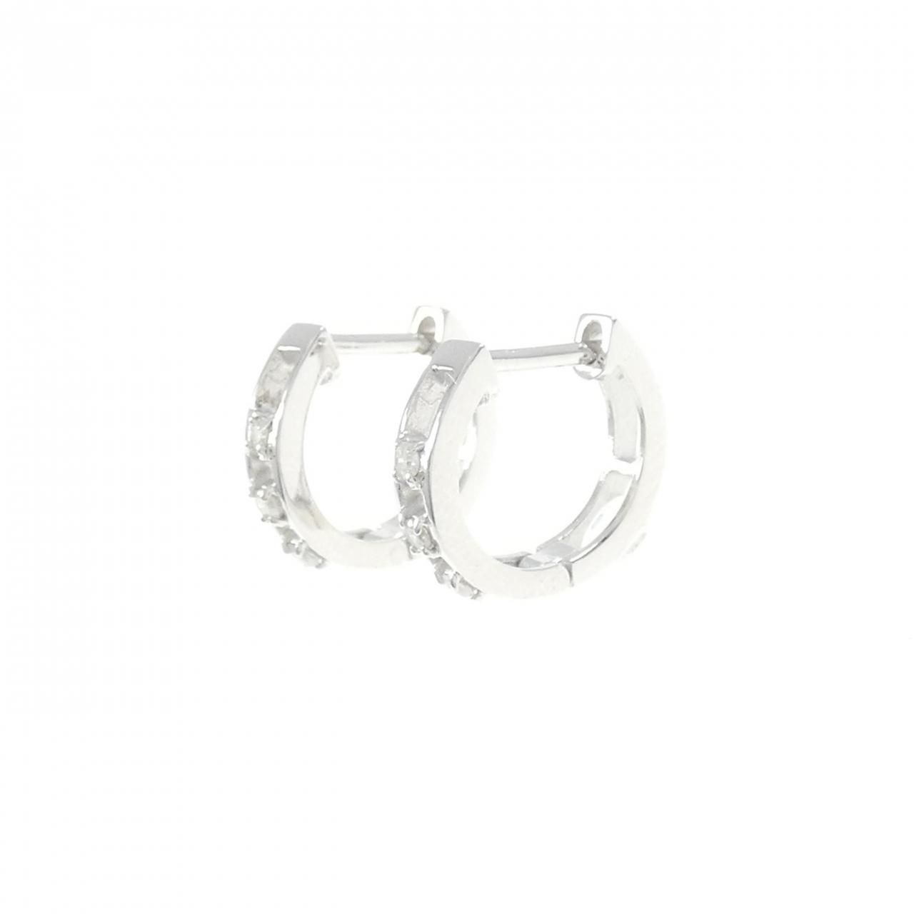 K14WG ダイヤモンド ピアス 0.06CT