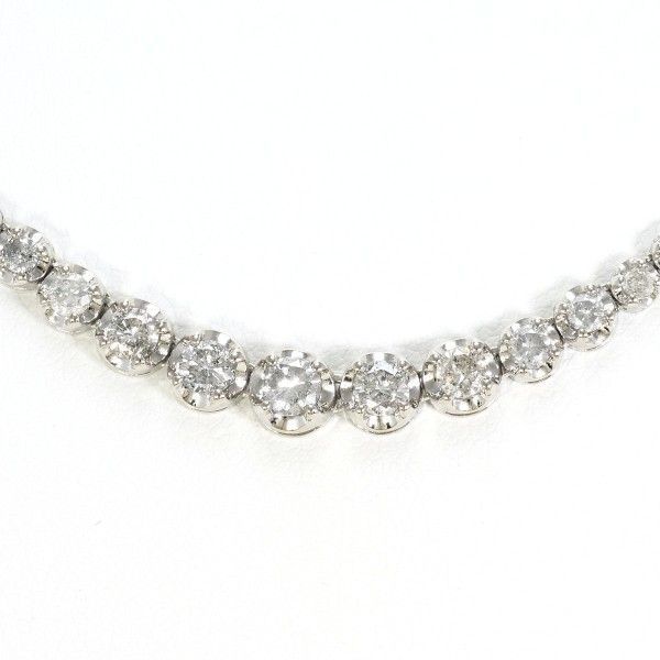 PT900 ネックレス necklace ダイヤ 5.00 カード鑑別書 総重量約18.0g 約41cm