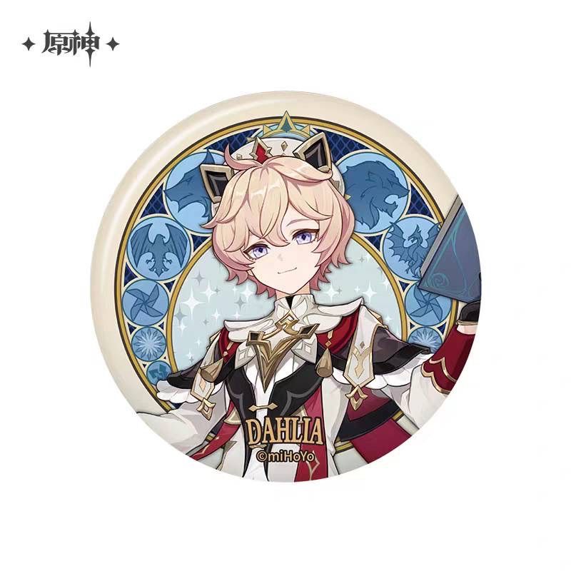 しらたま　FLOWERS 画展 特典 缶バッジ　ダリア 公式正規品 スカーク ダリア 缶バッジ 原神 立ち絵 等身 - メルカリ