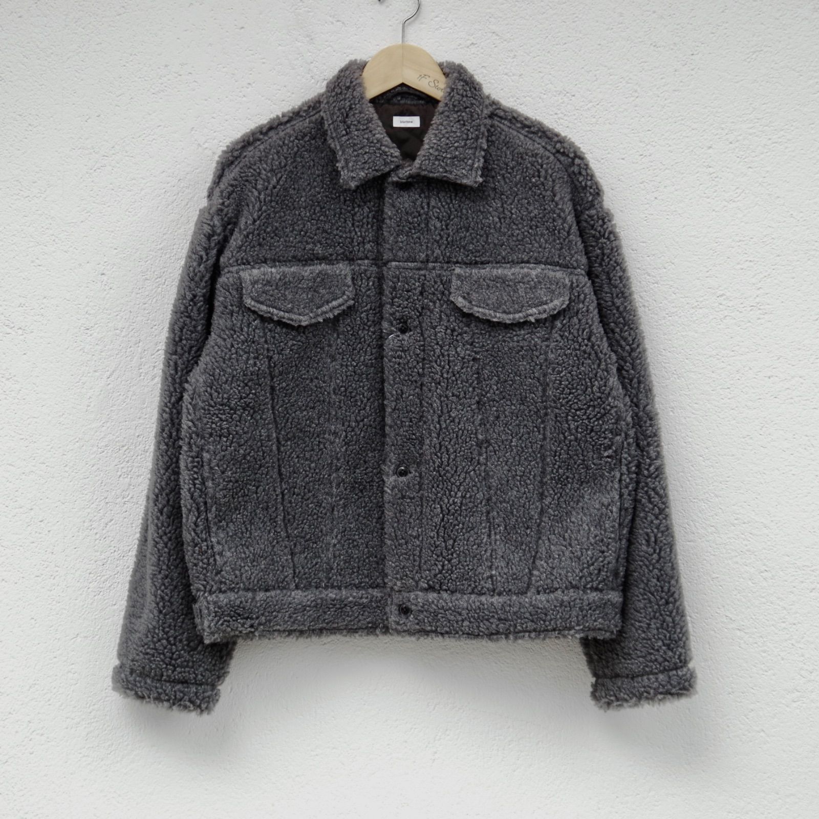 新品】blurhms（ブラームス）Boa Short Blouson BHS-19AW025 H.Charcoal / size 3 - メルカリ