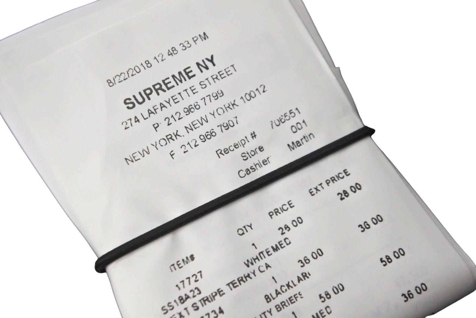 新品未使用 Supreme シュプリーム MM6 メゾン マルジエラ レシート