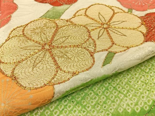専用ページ　N2⭐️ 正絹　総絞り　7歳　振袖　駒刺繍　うそつき　逸品 404z54〇総絞り 振袖 金駒刺繍 牡丹〇美品 成人式 結婚式 - メルカリ