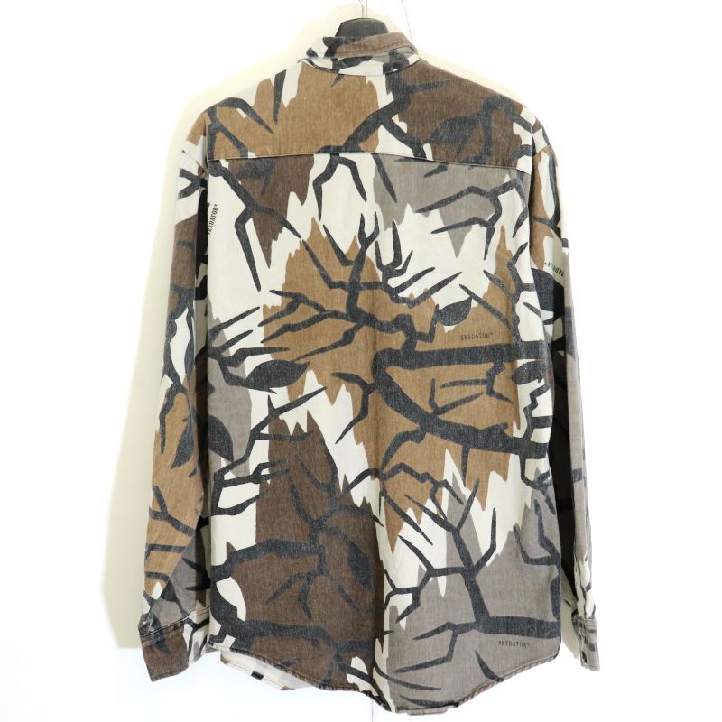 90s USA製 vintage PREDATOR CAMOFLAGE プレデターカモ コットン 長袖