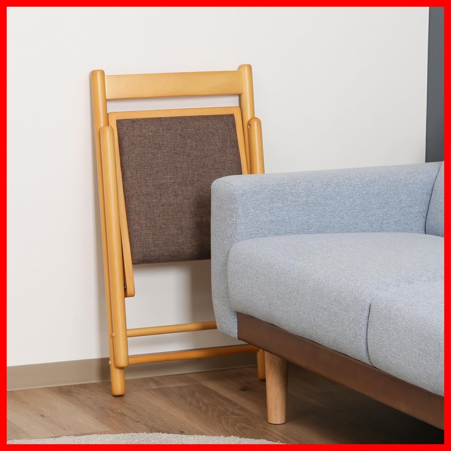 不二貿易 折りたたみチェア クッション付き グレー の通販