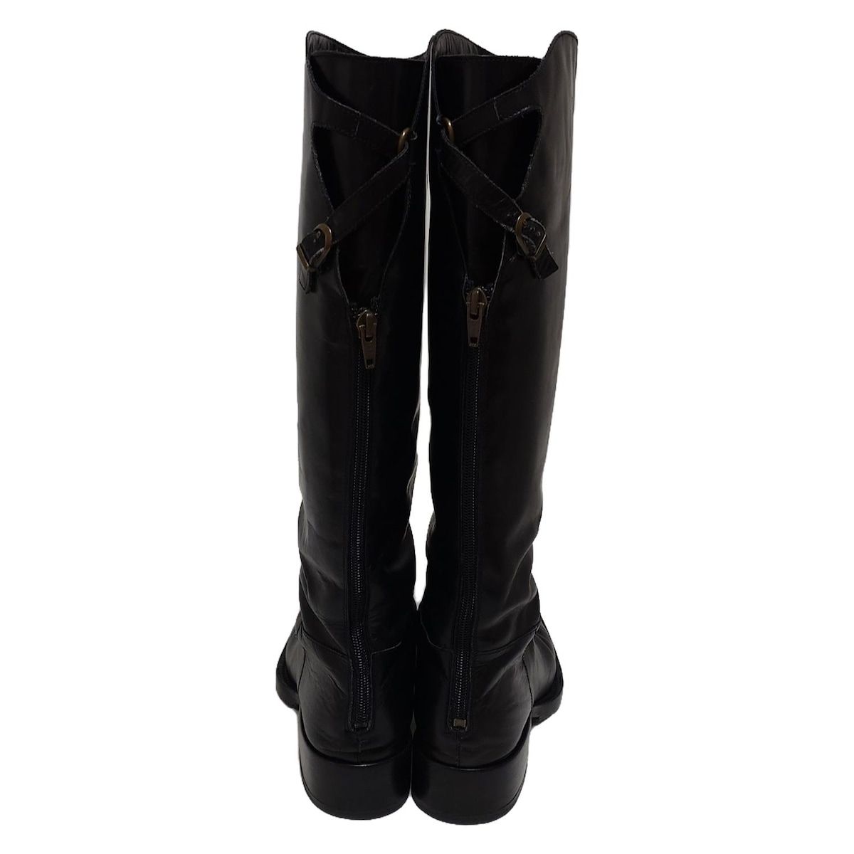SARTORE サルトル ロングブーツ 36 レディース - 黒 アウトソール張替済 レザー KIN-KAAI_COM