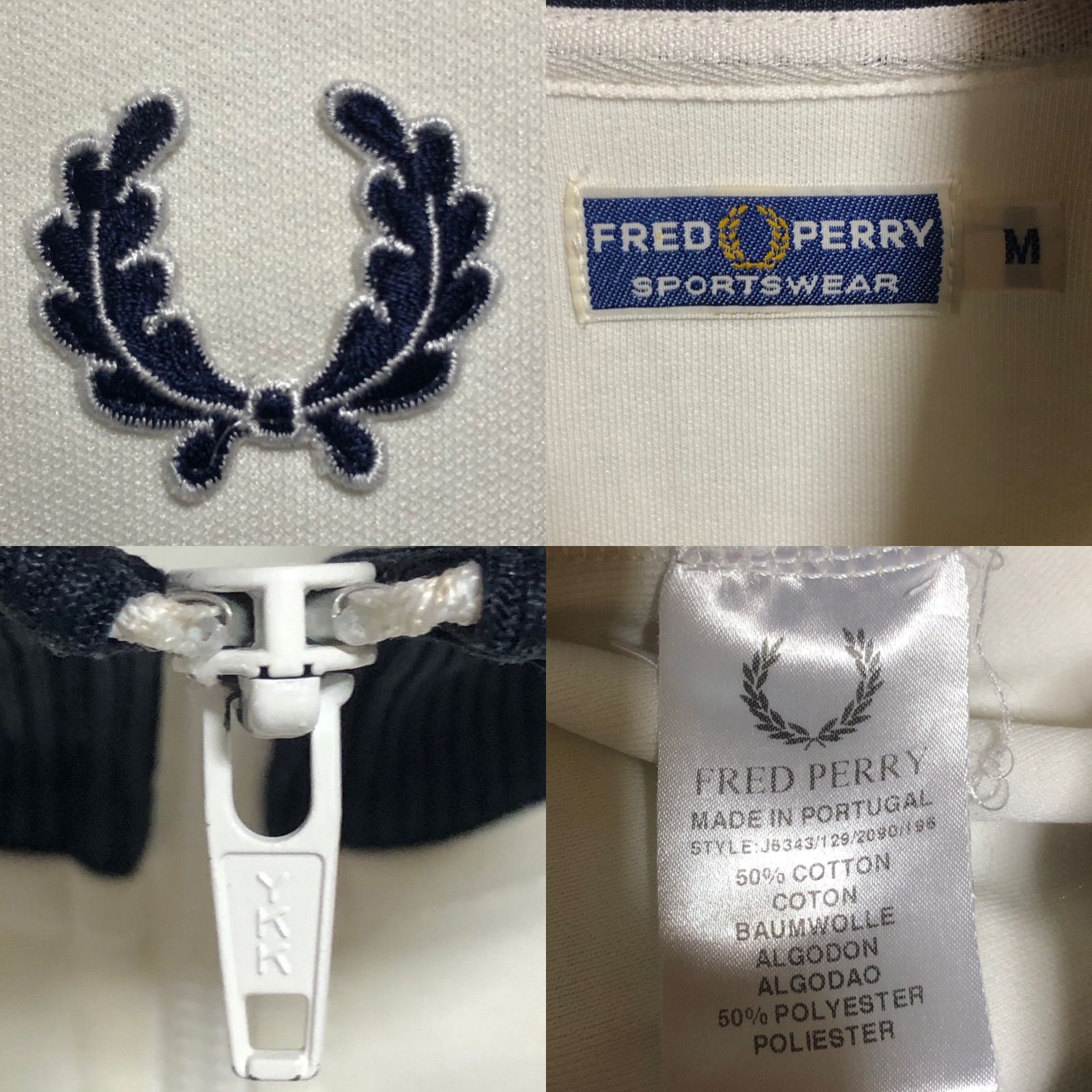 90s⭐️Fred Perry トラックジャケット/ジャージ L 刺繍月桂樹