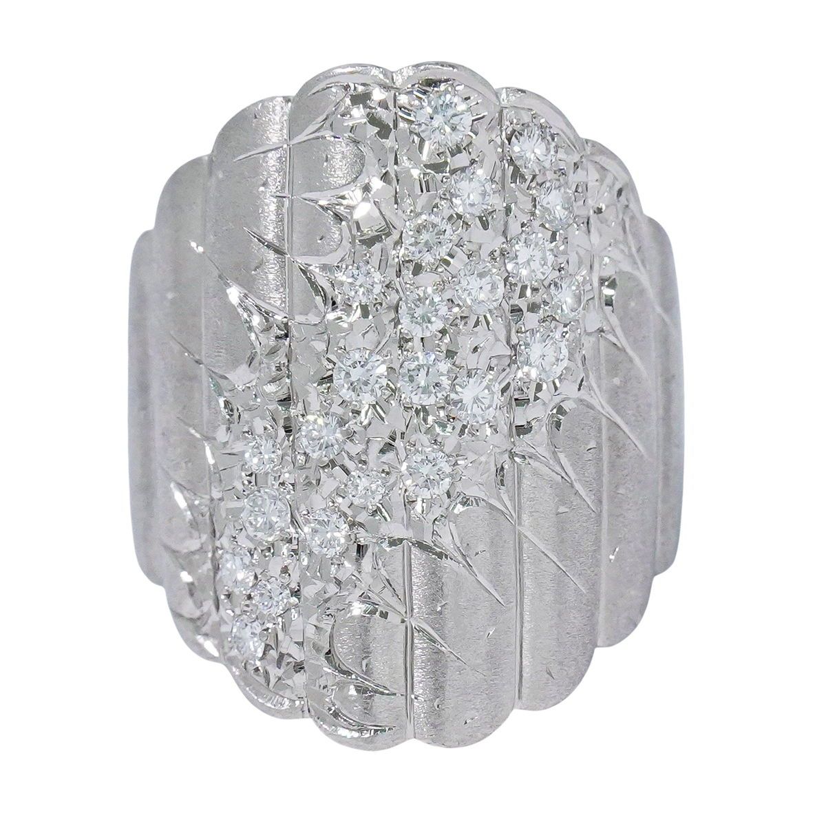 本物 ダイヤモンド 0.60ct Pt900 木内賢治 デザイン リング 指輪 12号  