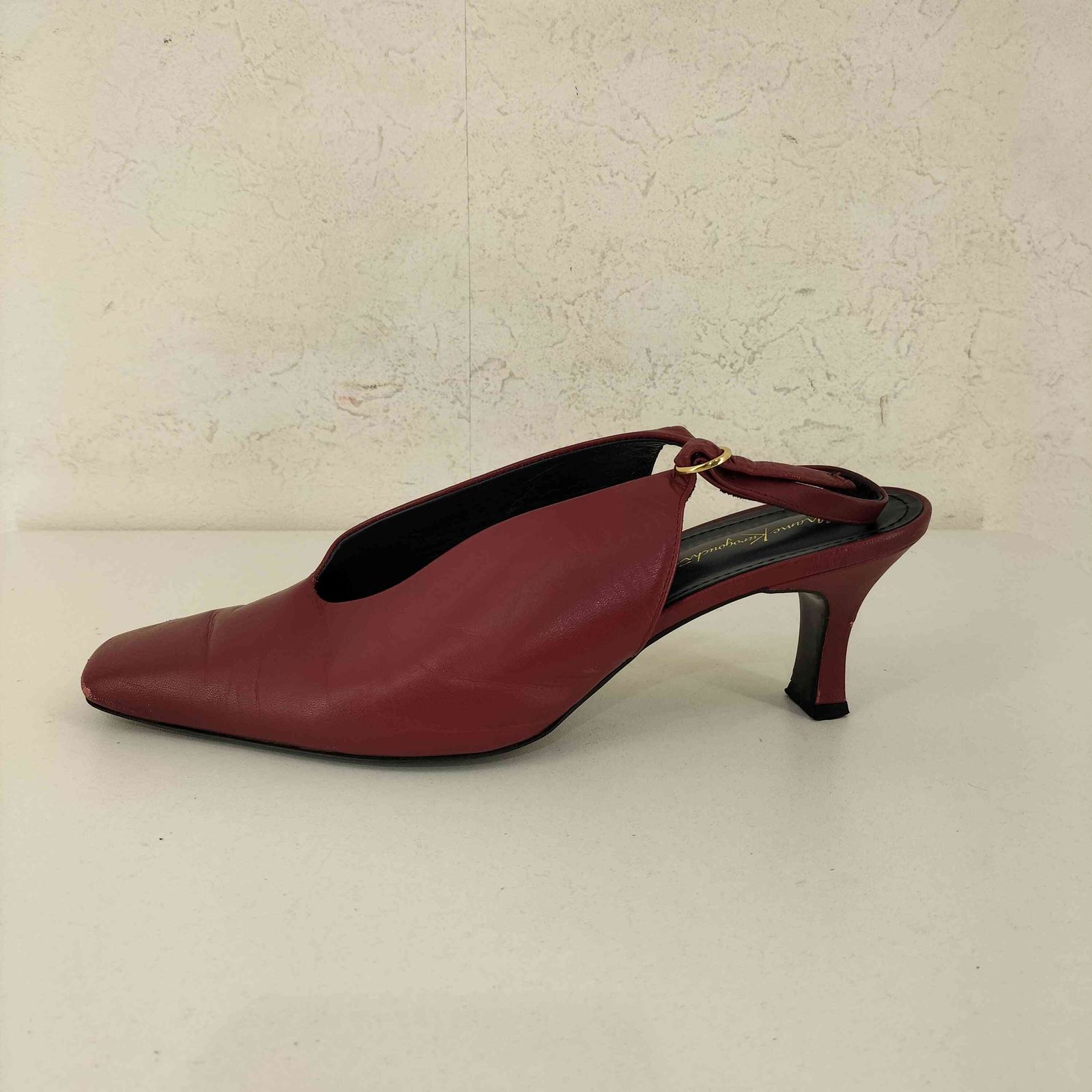24AWマメクロゴウチ　mame kurogouchi パンプス マメクロゴウチ Mame Kurogouchi 22SS Curved Line Sling Back