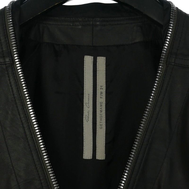 rick owens 21aw レザーブルゾン RICK OWENS(リックオウエンス) 21AWCROPPED FLIGHTレザー