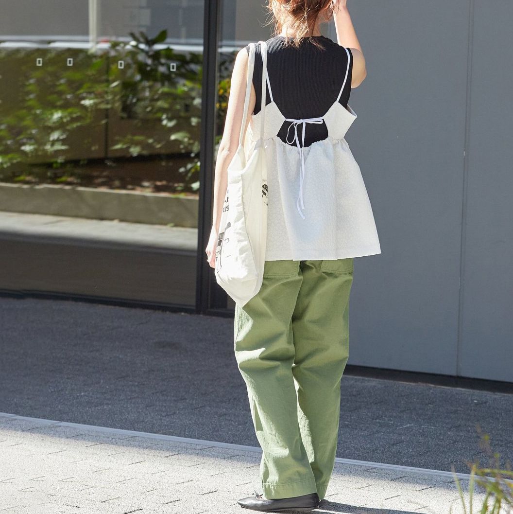 Spick &amp; Span (スピックアンドスパン) ② 23051200306020 ジャガードキャミソール レディース ホワイト FREE Spick & Span (スピックアンドスパン) ② 23051200306020 ジャガード