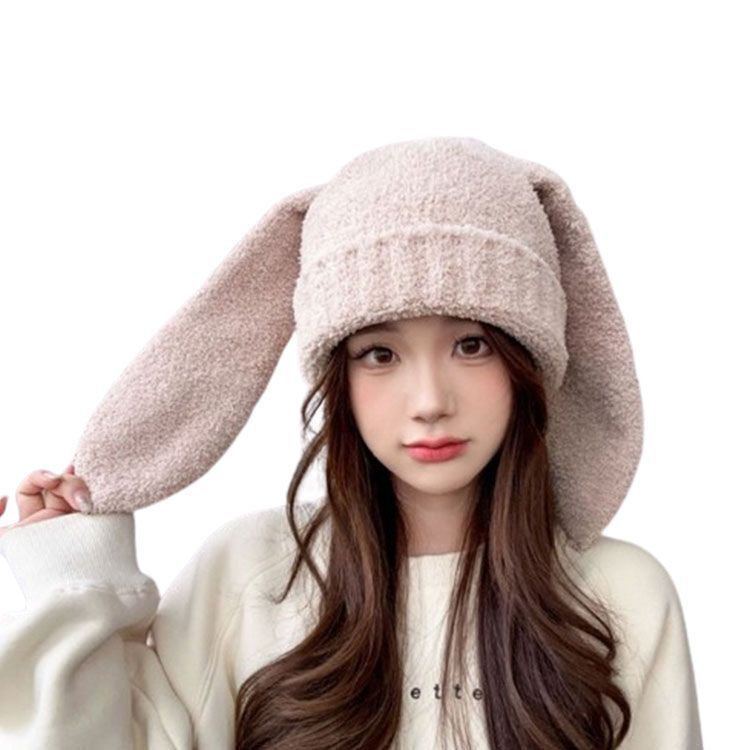 きゅるりん様オーダー　うさ耳ニット帽 おしゃれ ウサギ耳 ウサ耳ニット帽 お出かけ ニットキャップ