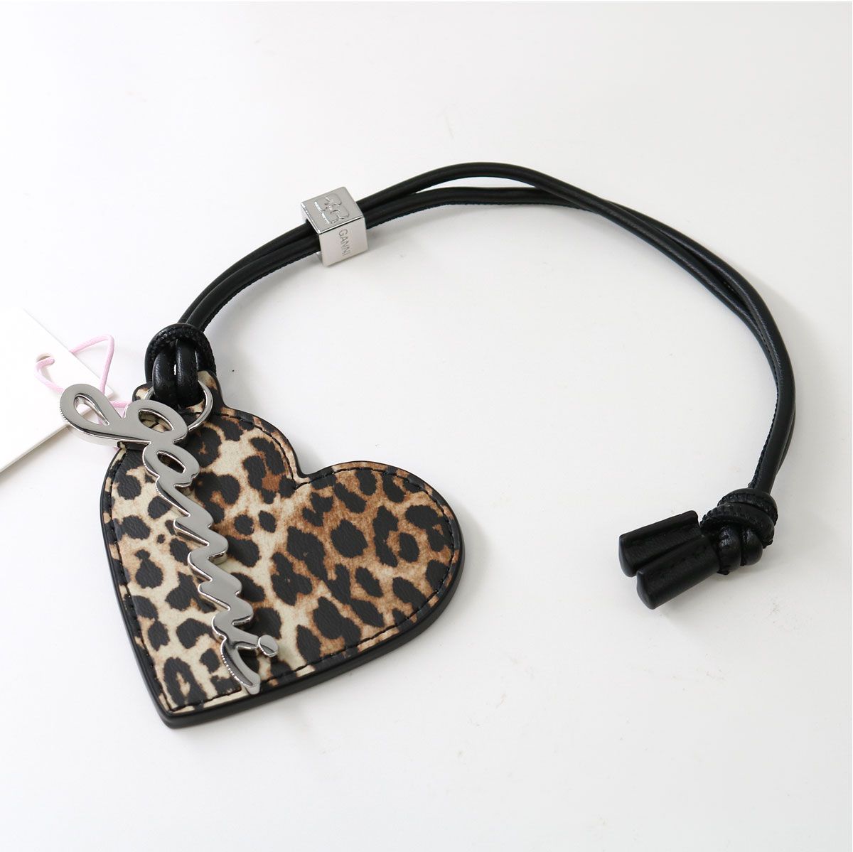 □GANNI ガニー レオパードミラーチャーム A6914 BOU HEART