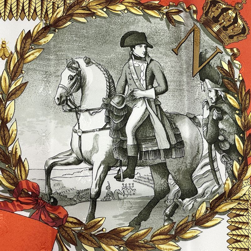 エルメス HERMES スカーフ カレ90 NAPOLEON ナポレオン