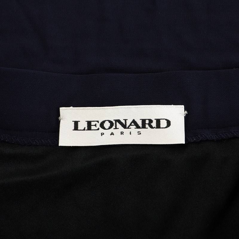 LEONARD 濃紺スカート　サイズ42 LEONARD レオナール カットソー&スカート セットアップ サイズ:L