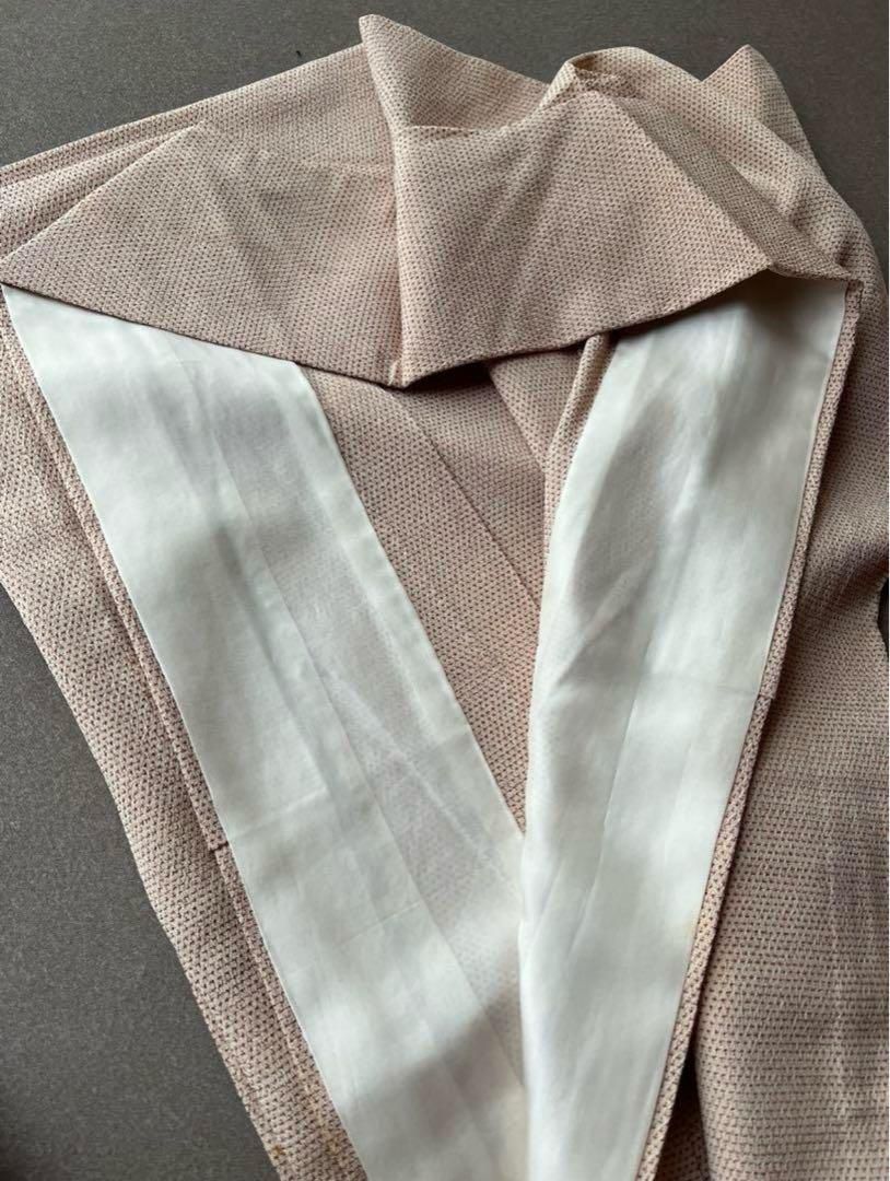 塩沢紬　単　黒縦ライン　雪輪の小紋　トールサイズ　おまけ帯留めつき 塩沢紬 単 黒縦ライン 雪輪の小紋 トールサイズ - メルカリ