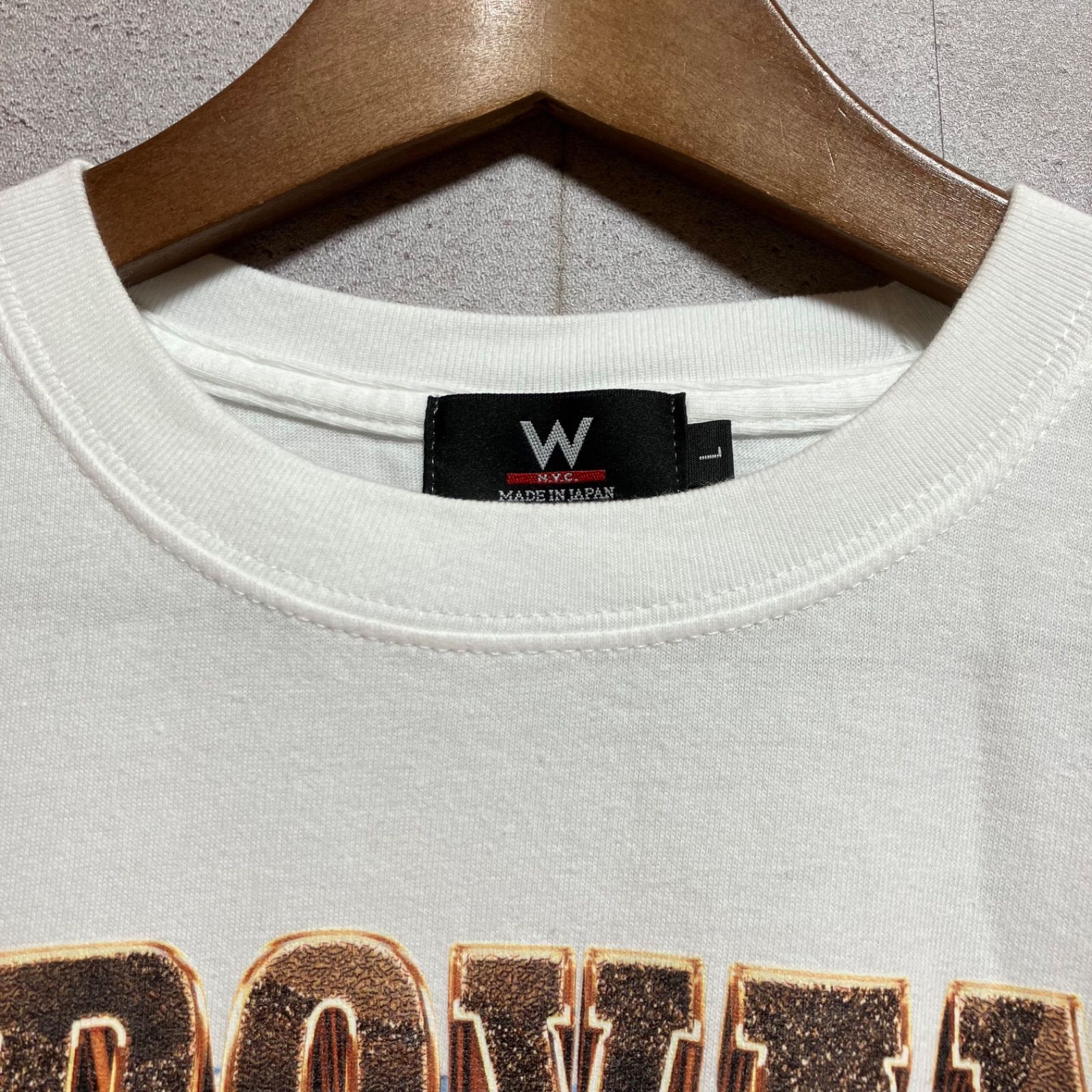 W N.Y.C 久保山さん プリント Tシャツ L 半袖 トップス WNYC 名古屋 大須 ストリート ホワイト 白 SG144-54 - メルカリ