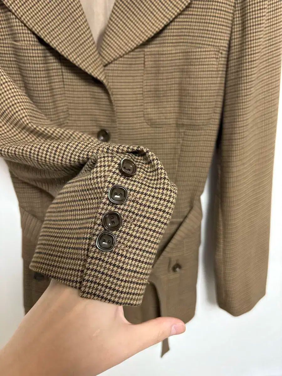 JPN ヴィンテージ ベルト付き チェック ジャケット GULLKHAN_COM