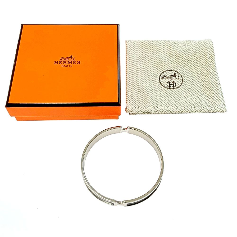 送料無料特集 | 激安の新品・型落ち・アウトレット 中古】【箱付き】 HERMES エルメス パラディウムプレーテッド ブレスレット、バングル