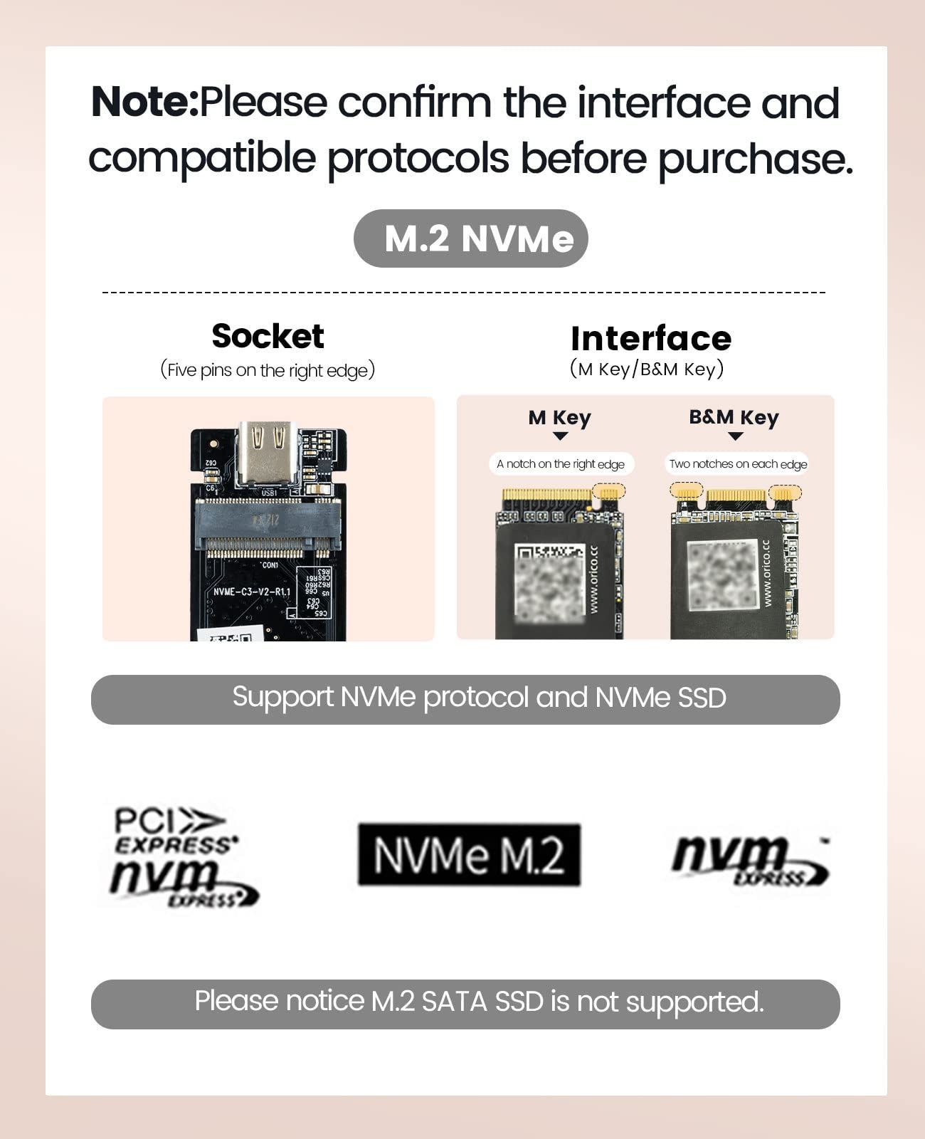 在庫処分】ORICO M.2 SSD 外付けケース 20Gbps NVMe ケース USB3.2