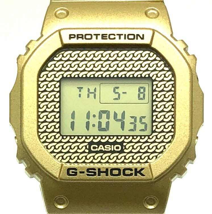 G-SHOCK ジーショック DWE-5600HG-1 ヒップホップ ゴールド チェーンパターン ベゼル バンド 交換 2025年7月発売