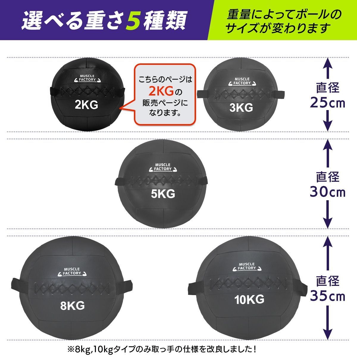 MUSCLE FACTORY メディシンボール 2kg ソフト ウォールボール 体幹 トレーニング 筋トレ ボール 陸上 球技 フィットネス 筋トレ器具 MUSCLE FACTORY