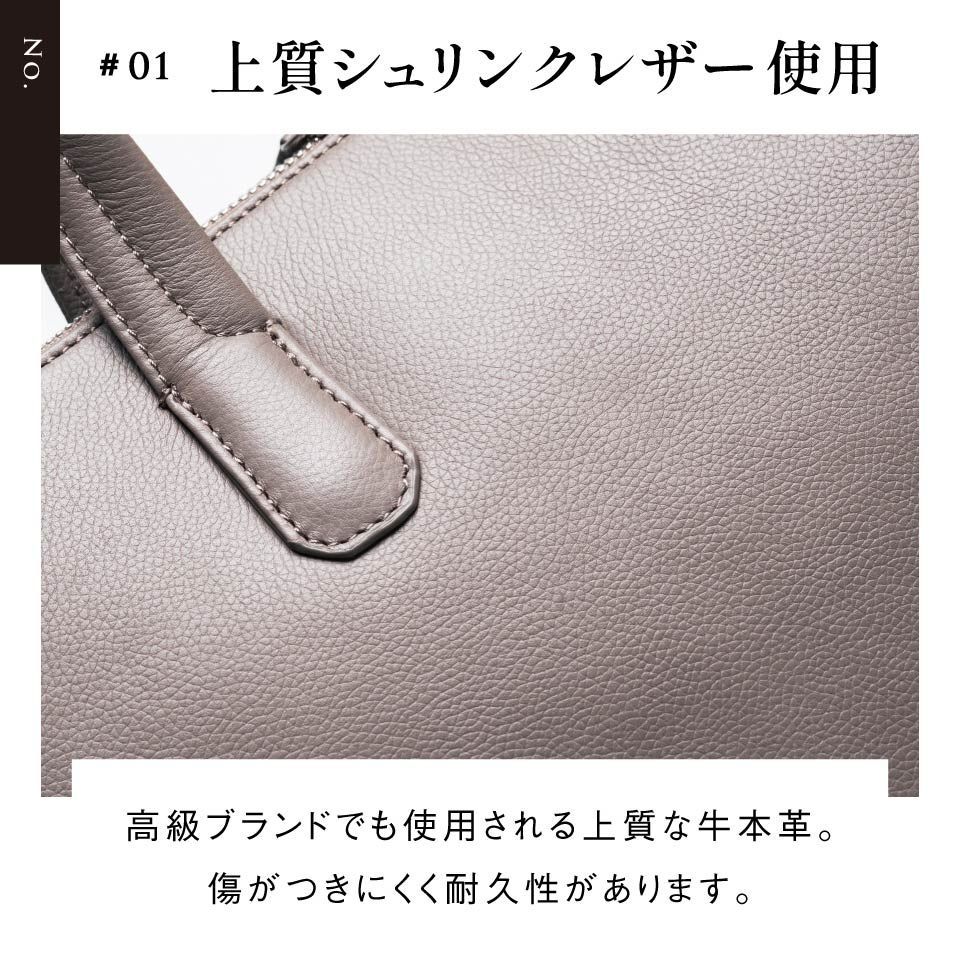 MURA 薄型 ダブルジッパー YKKファスナー 牛革 ビジネス ブリーフケース (cs-28)