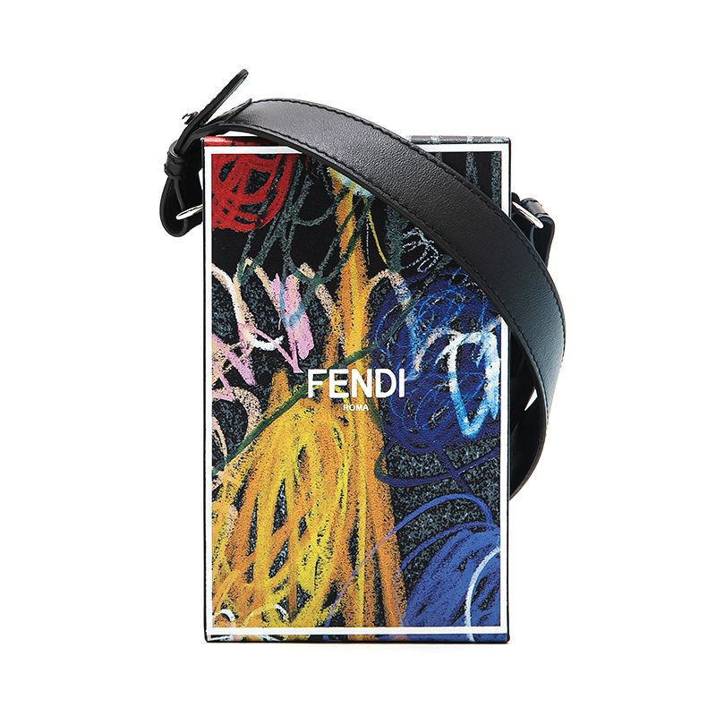 FENDI 縦型ボックスショルダーバッグ