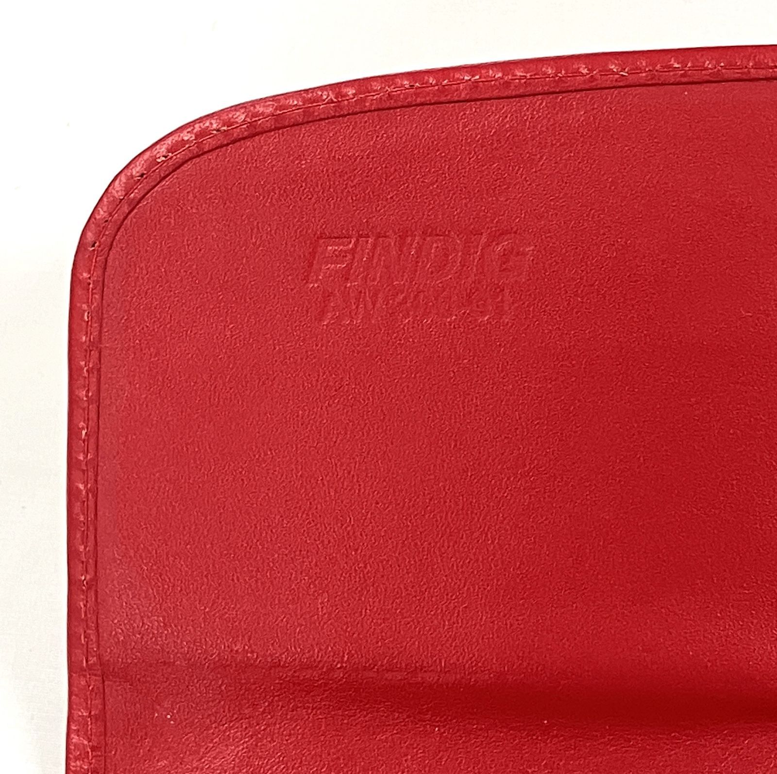 エイ革☆FNDIG 新品未開封 タグ付き☆ FINDIG 長財布 スティングレイ (エイ革) レッド ブラック