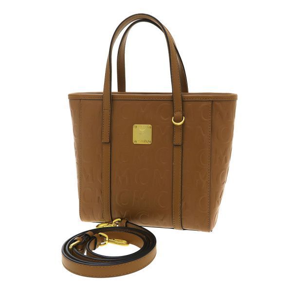 MCM ミニ トニー トップジップ ショッパー  MWPAATN07CO001【Aランク】【中古】
