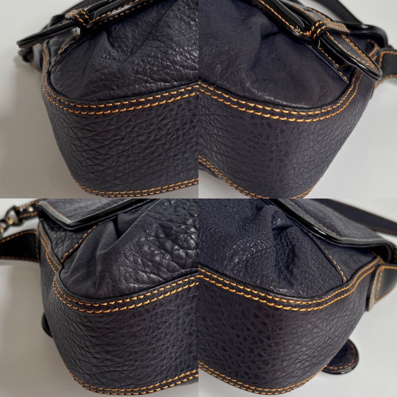 【美品】FENDI 黒 レザー ショルダーバッグ 保存袋付き 極美品◎ 保存袋付き FENDI フェンディ チェーン ショルダー